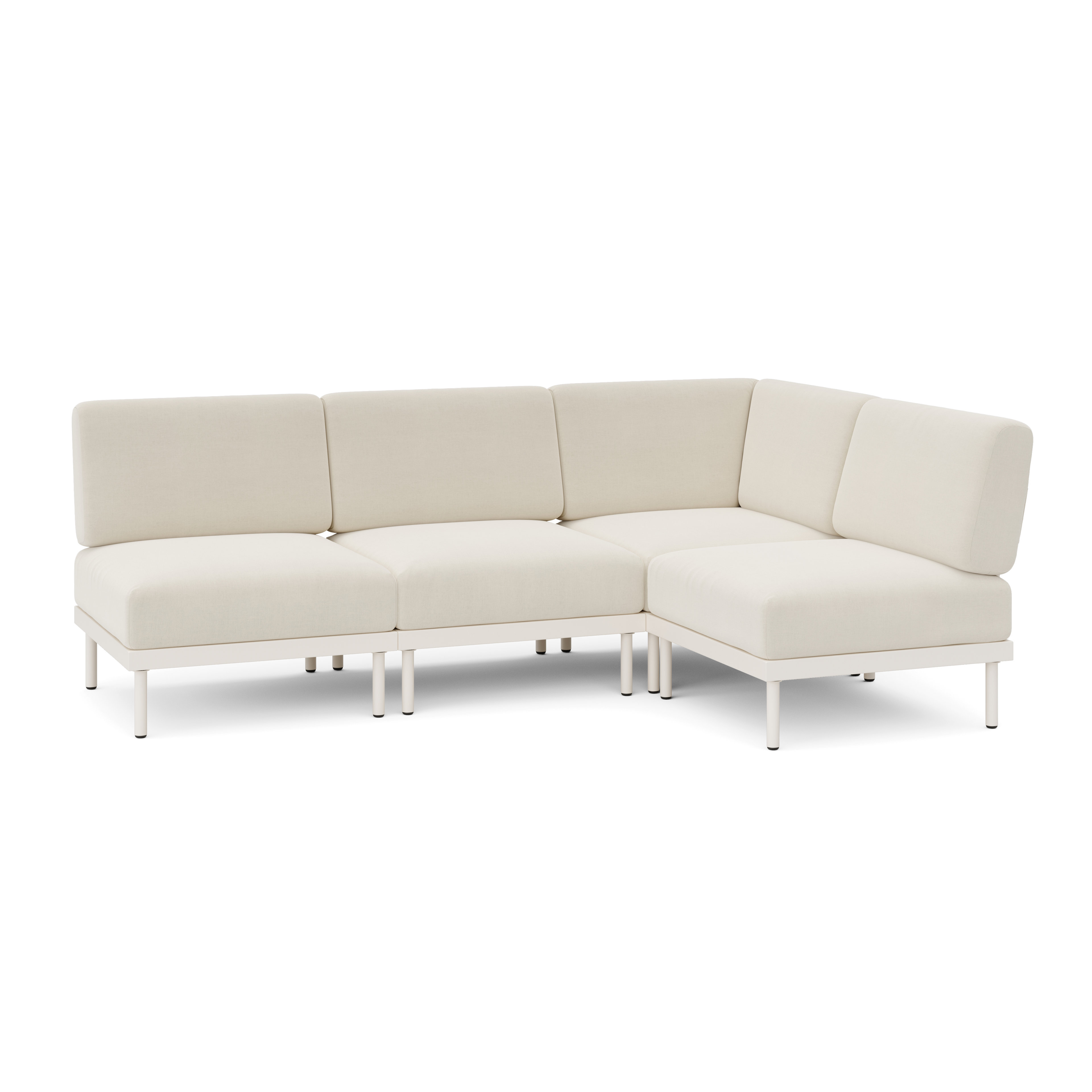 Relay Outdoor 4-Piece Armless Sectional - Salt