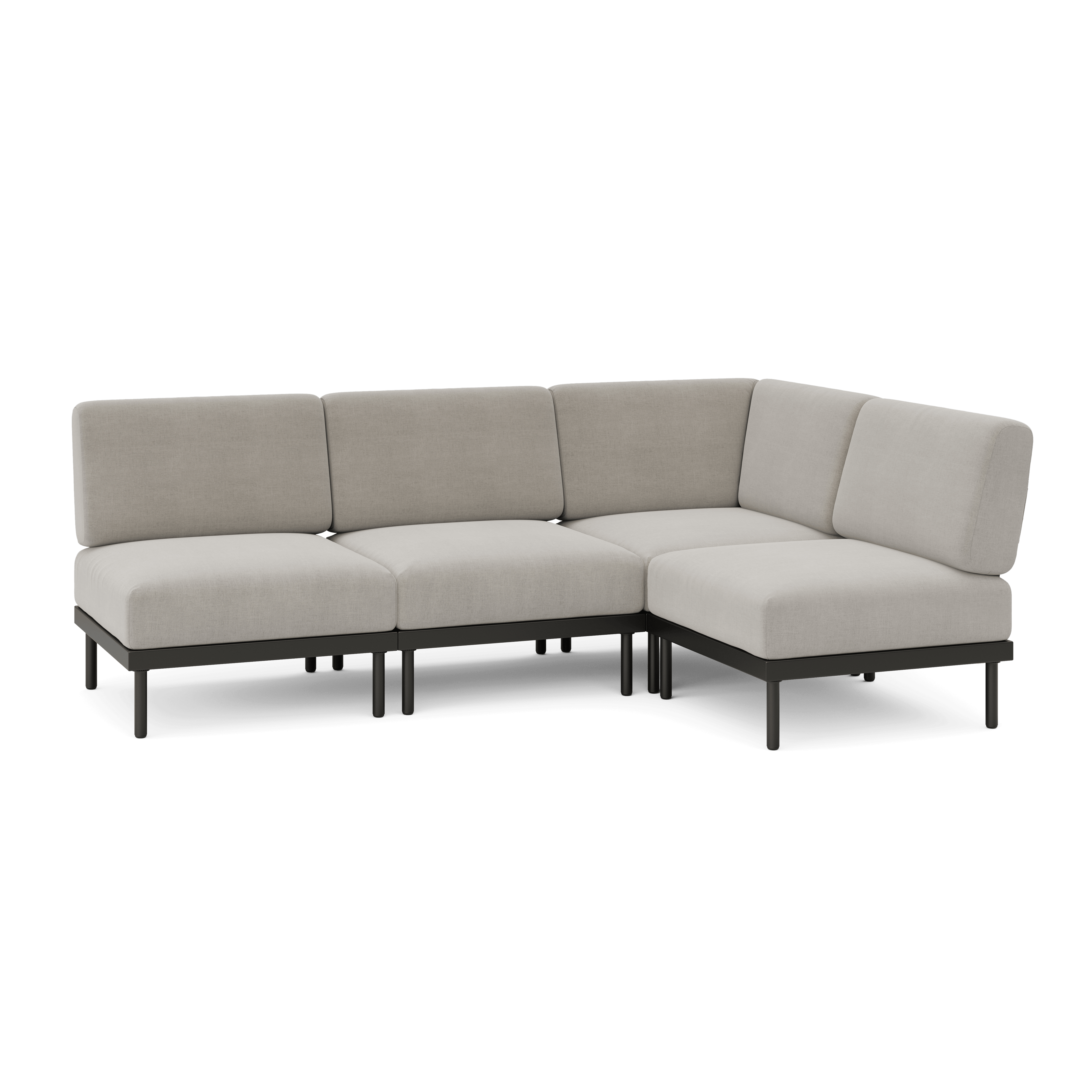 Relay Outdoor 4-Piece Armless Sectional - Shale