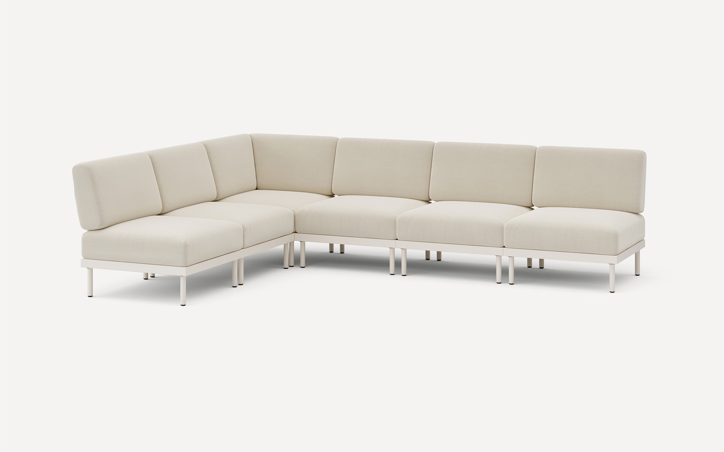 ZZZ-Relay Outdoor 6-Piece Armless Sectional