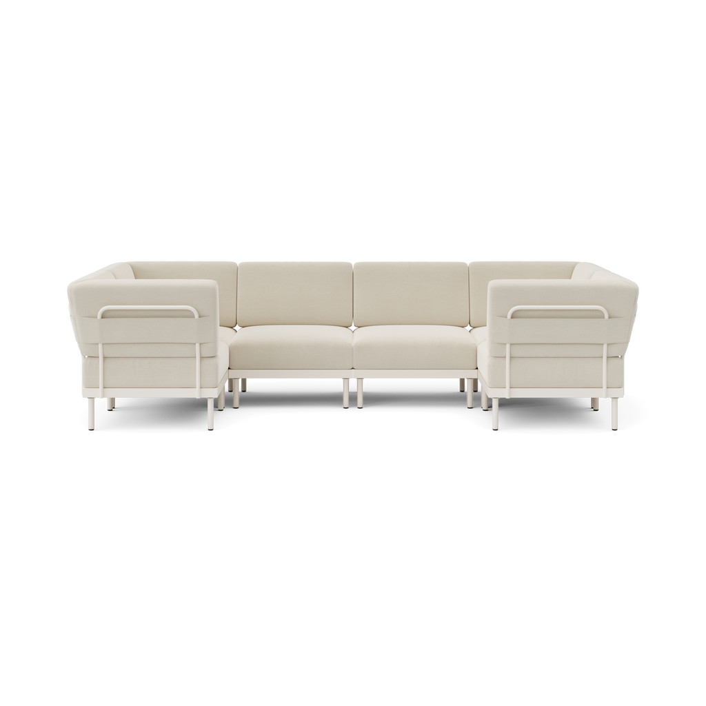 Relay Outdoor 6-Piece U Sectional - Salt