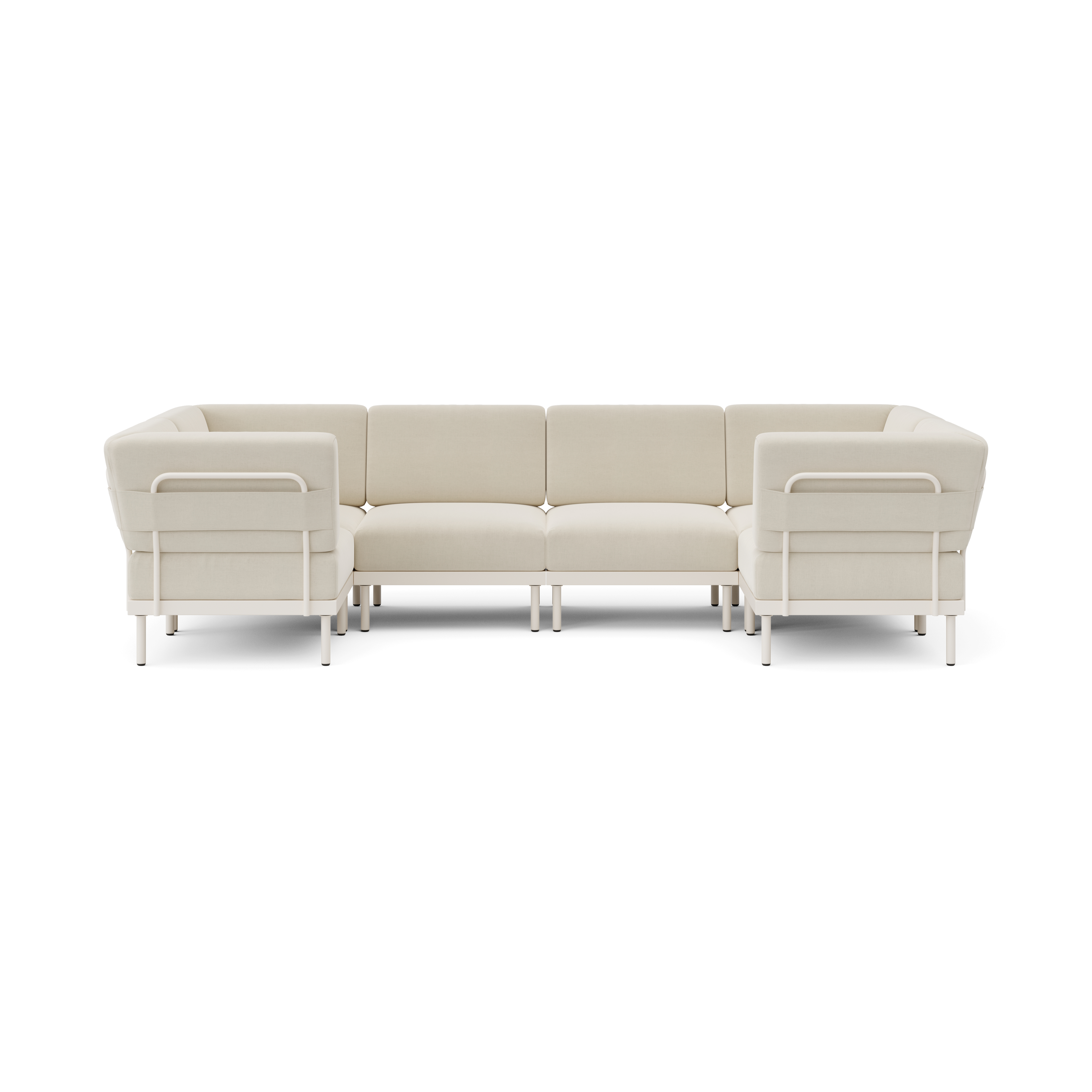 Relay Outdoor 6-Piece U Sectional - Salt