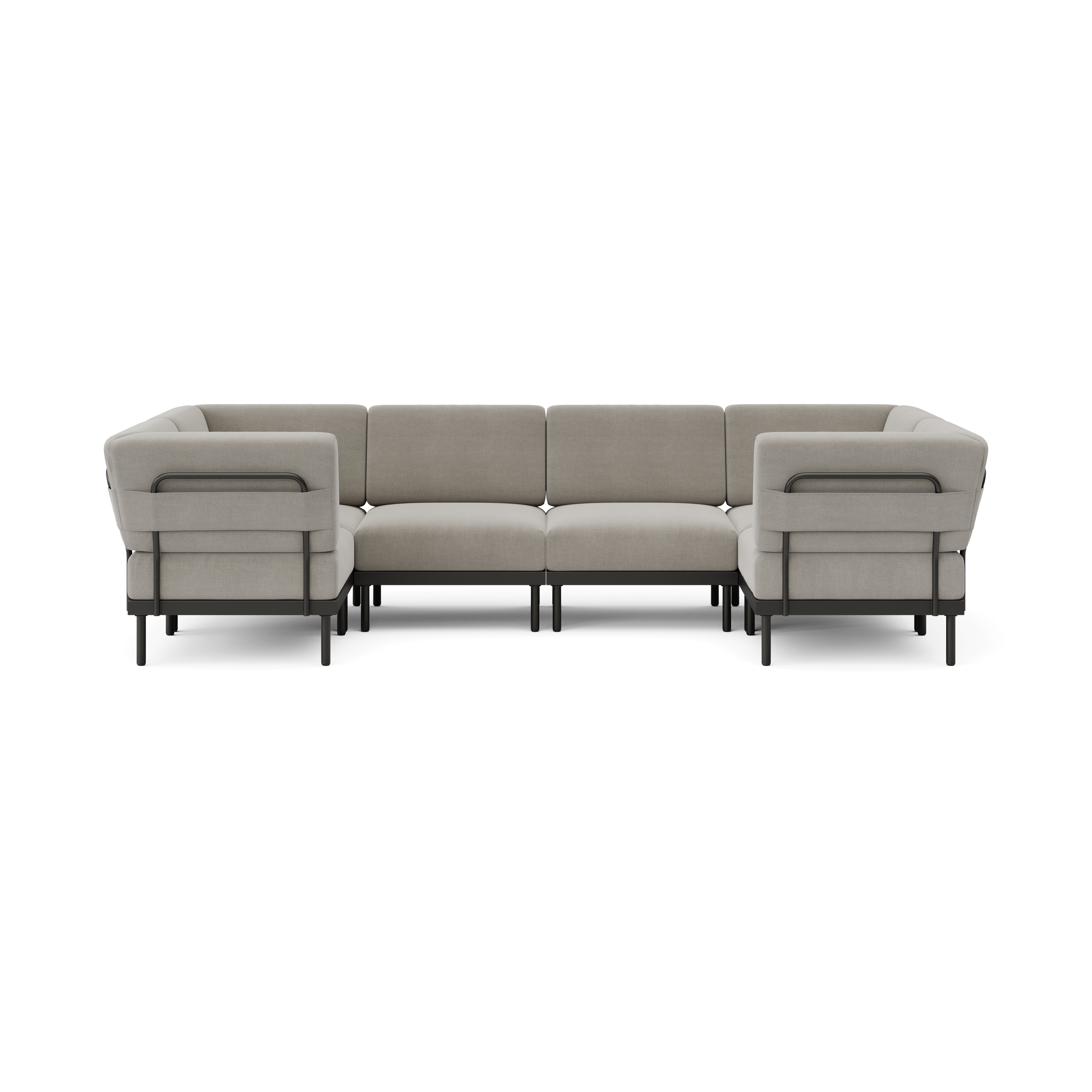 Relay Outdoor 6-Piece U Sectional - Shale
