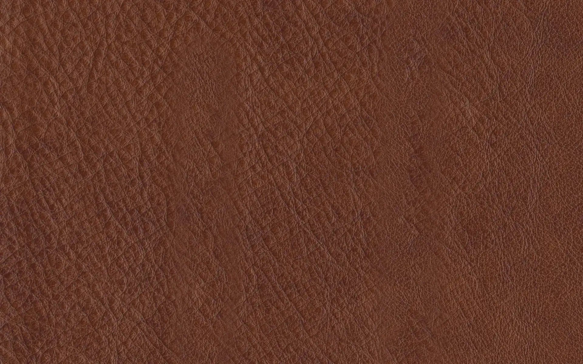 Close-up of rich brown textured leather surface with natural grain patterns and fine creases.