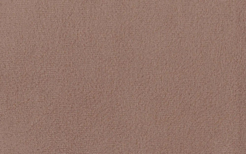 Close-up of soft, plush fabric in a muted, warm taupe color with a slightly textured surface.