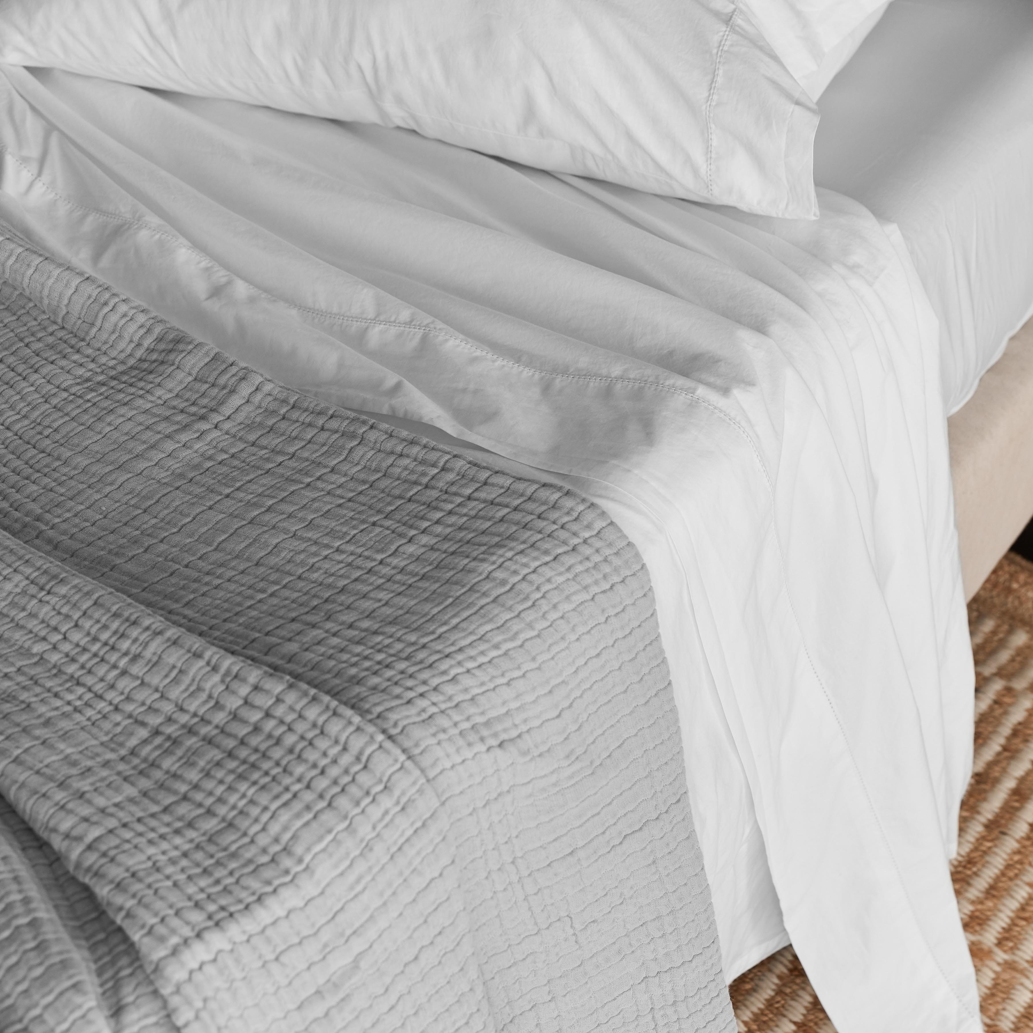 Stonewashed Organic Cotton Percale Sheet Set